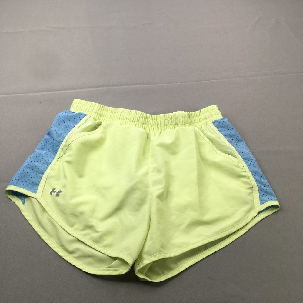 Under Armour Womens Shorts Green Blue Small Loose Activewear Workout #1617